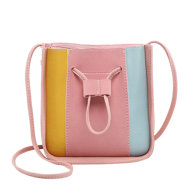 Casual Crossbody kott naistele Triibuline ämbriga õlakott Naiste kotid Luksuslik PU nahast kott Hit Bucket Bag Käekott Messenger