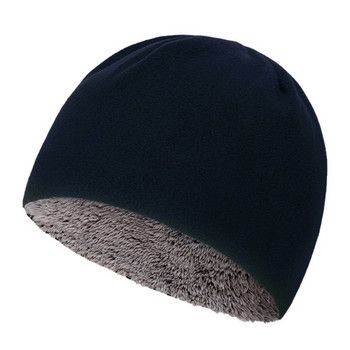 Καπέλο Unisex Fleece Χειμερινό ζεστό βελούδινο καπέλο με κουκούλα αντιανεμικό καπέλο ποδηλασίας τρεξίματος ορειβασίας