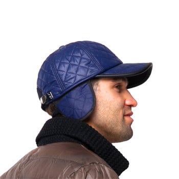 Зимна бейзболна шапка за мъже Удебелена топла външна ветроустойчива шапка за камион Колоездене Туризъм Защита на ушите Наушници за татко Шапки Snapback A196