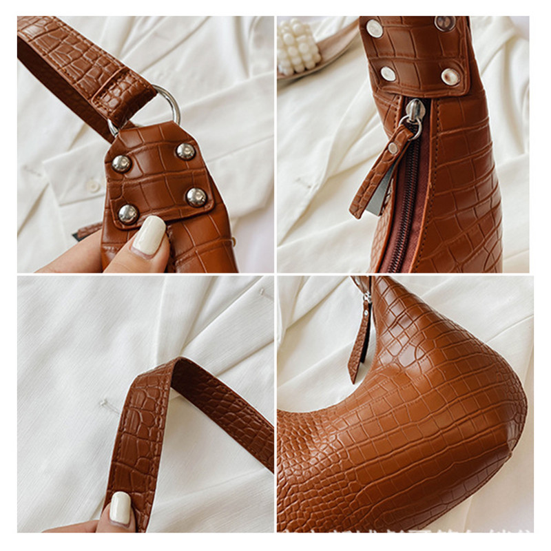 Τσάντες χιαστί ρετρό κροκόδειλου για γυναίκες 2020 Πολυτελείς τσάντες γυναικείες τσάντες σχεδιαστές Τσάντες σέλας Γυναικείες τσάντες και τσάντες