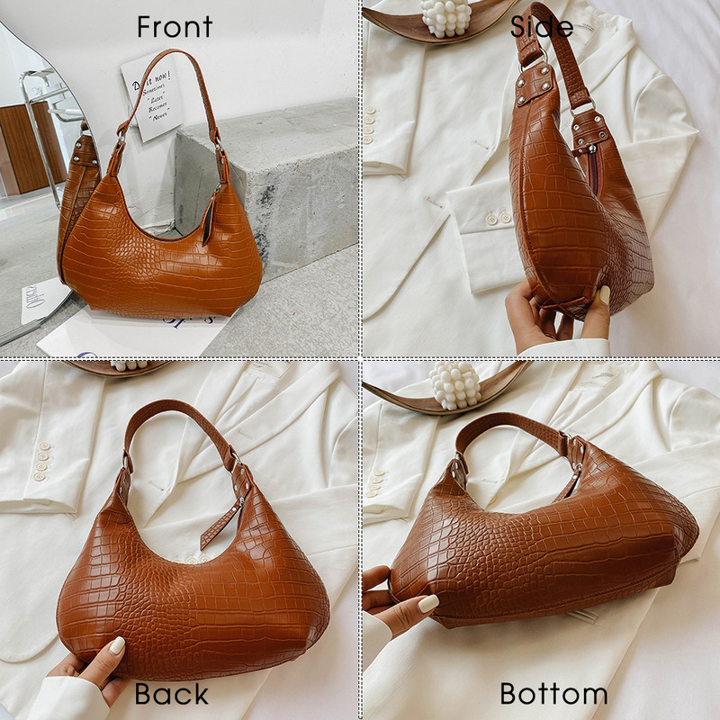 Τσάντες χιαστί ρετρό κροκόδειλου για γυναίκες 2020 Πολυτελείς τσάντες γυναικείες τσάντες σχεδιαστές Τσάντες σέλας Γυναικείες τσάντες και τσάντες