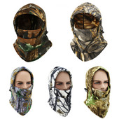 Uus kamuflaaž-näomask Balaclava müts, soe müts Talvine meesterahvas naistele kalapüük suusatamine termofliisist kapuutsiga kaelasoojendaja matkasallid