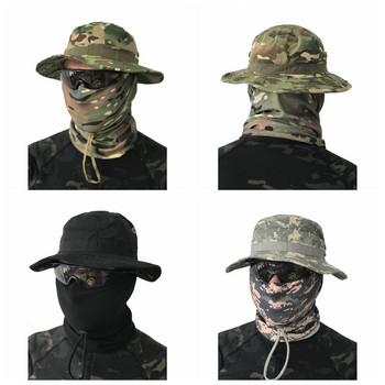Τακτικό στρατιωτικό καπέλο ανδρών κυνηγετικό καπέλο υπαίθριου αθλητικού καμουφλάζ Sunhat Airsoft Camping Πεζοπορία Ψάρεμα Στρατού Εκπαίδευση Μάχης