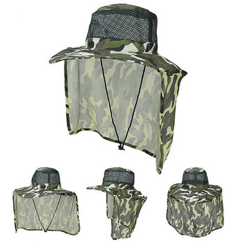 Καπέλο πεζοπορίας Unisex εξωτερικού χώρου Αθλητικό ψάρεμα Καπέλο πεζοπορίας Προστασία προσώπου από υπεριώδη ακτινοβολία Πρόσωπο Λαιμόκοψη Άντρας αντηλιακό καπέλο