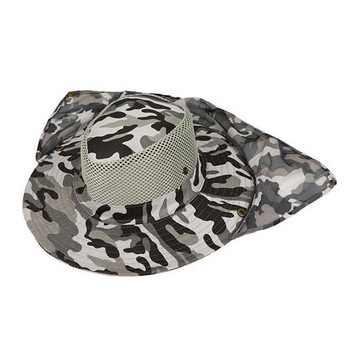 Външни унисекс шапки за туризъм Шапка за туризъм за спортен риболов на открито UV защита, капак на лицето и врата Мъжка шапка за слънце