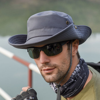 Слънцезащитна рибарска шапка Лятна дишаща мрежеста шапка за къмпинг Туризъм Анти-UV шапка за слънце Шапка за планинарство Външна шапка с кофа
