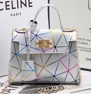 Nahast kotid Naiste brändi luksus 2021 värviline geomeetriline rombist kotikett mobiiltelefoni mündikott Mini käekott