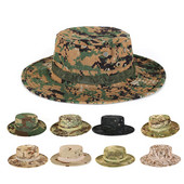 Νέα Tactical Airsoft Camouflage Boonie Καπέλα Στρατού Στρατιωτικό Καπέλο Cadet Summer Outdoor Camping Στρογγυλό ανδρικό καπέλο πεζοπορίας για ψάρεμα