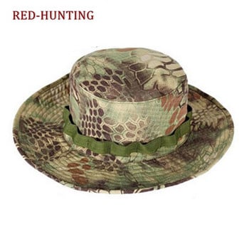 Νέα Tactical Airsoft Camouflage Boonie Καπέλα Στρατού Στρατιωτικό Καπέλο Cadet Summer Outdoor Camping Στρογγυλό ανδρικό καπέλο πεζοπορίας για ψάρεμα