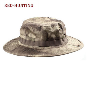 Νέα Tactical Airsoft Camouflage Boonie Καπέλα Στρατού Στρατιωτικό Καπέλο Cadet Summer Outdoor Camping Στρογγυλό ανδρικό καπέλο πεζοπορίας για ψάρεμα