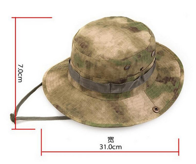 Νέα Tactical Airsoft Camouflage Boonie Καπέλα Στρατού Στρατιωτικό Καπέλο Cadet Summer Outdoor Camping Στρογγυλό ανδρικό καπέλο πεζοπορίας για ψάρεμα