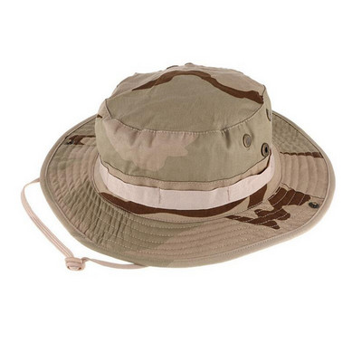Νέα Tactical Airsoft Camouflage Boonie Καπέλα Στρατού Στρατιωτικό Καπέλο Cadet Summer Outdoor Camping Στρογγυλό ανδρικό καπέλο πεζοπορίας για ψάρεμα