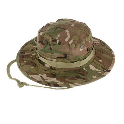 Νέα Tactical Airsoft Camouflage Boonie Καπέλα Στρατού Στρατιωτικό Καπέλο Cadet Summer Outdoor Camping Στρογγυλό ανδρικό καπέλο πεζοπορίας για ψάρεμα