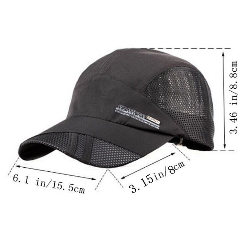 Sporta cepure Vīriešu cepure Sausā skriešanas beisbola vasaras sieta Gorras Visor makšķerēšanas cepure beisbola cepure Saules cepure āra sporta riteņbraukšanai