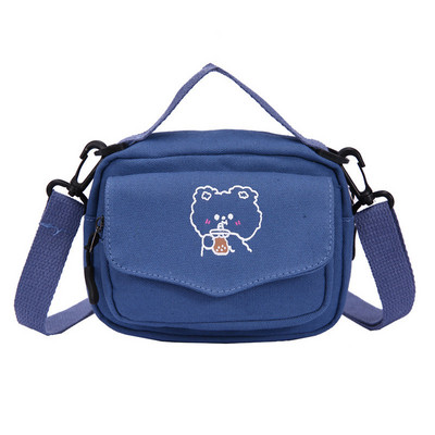 Mood naiste lõuendist õlakotid Korea koomiksiprint Mood riidest minikäekotid Telefon Crossbody kott 2022. aasta naiste käekotid