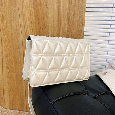 Driga Чанти през рамо за жени 2022 г. Нови модерни модни чанти Rhombus Messenger Чанти с ярки цветове Мини квадратни чанти Ежедневна чанта от изкуствена кожа