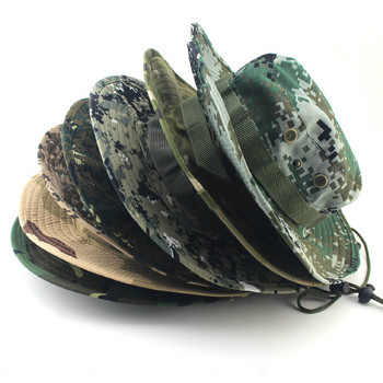Ανδρικά Γυναικεία Αθλητικά Μπουνί πλυμένα βαμβακερά σκουφάκια πιγουνιού Καμουφλάζ στρατιωτικό καπέλο κυνηγιού Ταξίδι Καπέλο ηλιοθεραπείας Καπέλα ψαρά σε στυλ κουβά