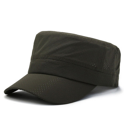 NIXHIT Νέα καλοκαιρινή αθλητική τρύπα αναπνέουσας γρήγορης ξήρανσης Ανδρικά γυναικεία επίπεδη καπέλα Ταξίδι Αναρρίχηση τρέξιμο Καπέλο ψαρέματος A214