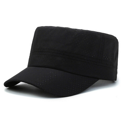 NIXHIT Νέα καλοκαιρινή αθλητική τρύπα αναπνέουσας γρήγορης ξήρανσης Ανδρικά γυναικεία επίπεδη καπέλα Ταξίδι Αναρρίχηση τρέξιμο Καπέλο ψαρέματος A214