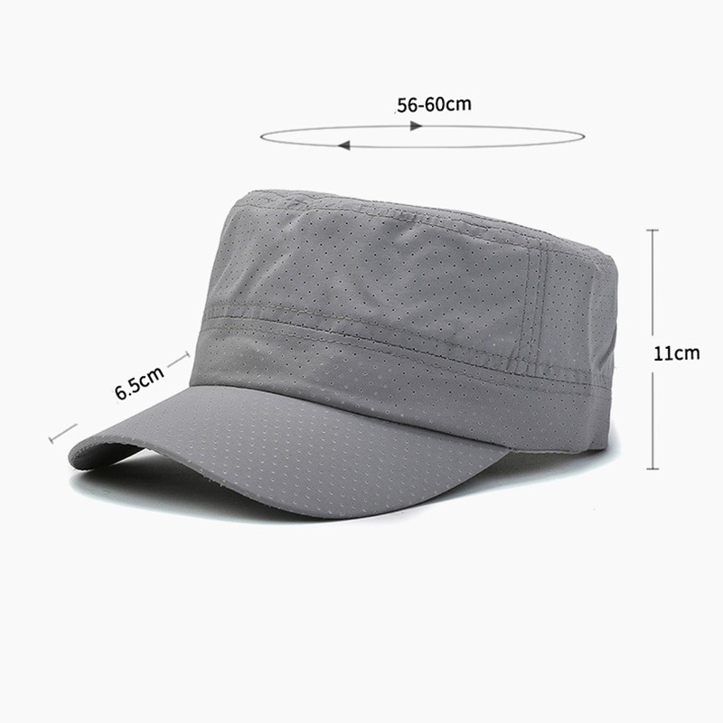 NIXHIT Νέα καλοκαιρινή αθλητική τρύπα αναπνέουσας γρήγορης ξήρανσης Ανδρικά γυναικεία επίπεδη καπέλα Ταξίδι Αναρρίχηση τρέξιμο Καπέλο ψαρέματος A214