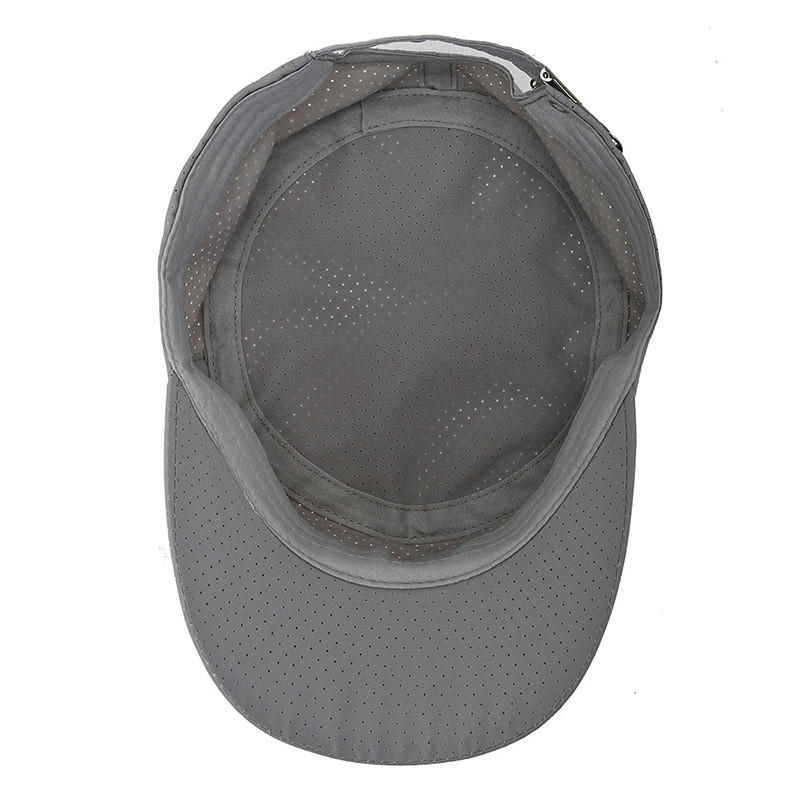 NIXHIT Νέα καλοκαιρινή αθλητική τρύπα αναπνέουσας γρήγορης ξήρανσης Ανδρικά γυναικεία επίπεδη καπέλα Ταξίδι Αναρρίχηση τρέξιμο Καπέλο ψαρέματος A214