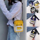 Mitmekülgne mood naiste vertikaalne kollane kana õlakott Vabaaja lõuendist tõmblukuga käekott Lihtsad suure mahuga kotid