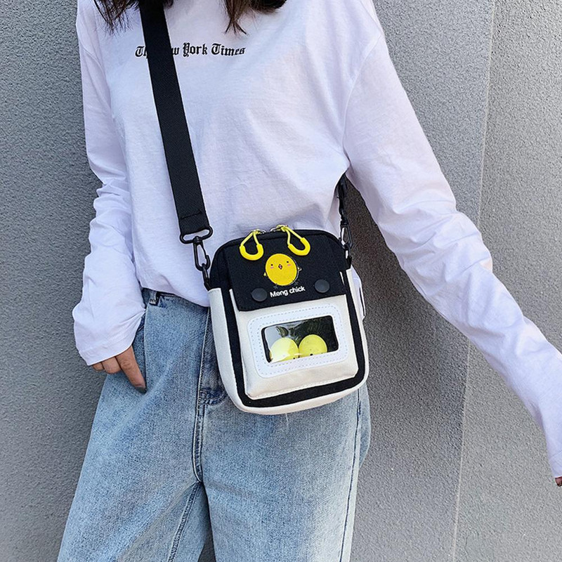 Mitmekülgne mood naiste vertikaalne kollane kana õlakott Vabaaja lõuendist tõmblukuga käekott Lihtsad suure mahuga kotid