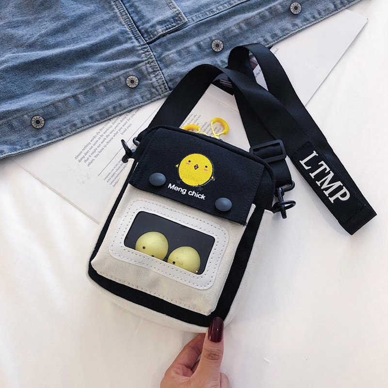 Mitmekülgne mood naiste vertikaalne kollane kana õlakott Vabaaja lõuendist tõmblukuga käekott Lihtsad suure mahuga kotid