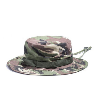 Tactical Mens Camo Army Military Boonie Bush Kapel Sun Jungle Καπέλο για πεζοπορία σε εξωτερικό χώρο Κλασικό στρογγυλό καπέλο