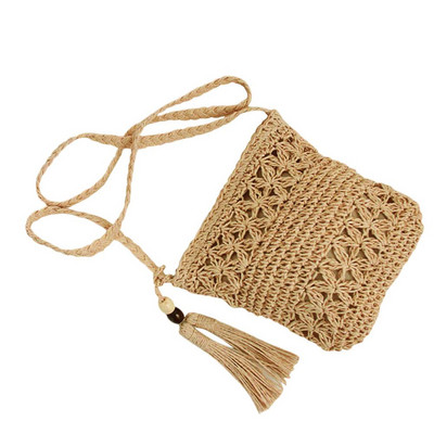 Дамски чанти Messenger Ins Hot Sale Hollow Out Woven Single shoulder Crossbody Tassel Beach Casual Straw Bag for Women girl bag