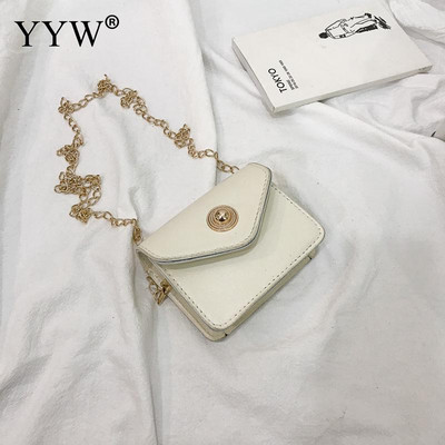 Мини дамска чанта за през рамо от изкуствена кожа Малки чанти за през рамо Висококачествена дамска чанта за момичета Ежедневни чанти Едноцветни водоустойчиви