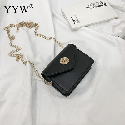 Мини дамска чанта за през рамо от изкуствена кожа Малки чанти за през рамо Висококачествена дамска чанта за момичета Ежедневни чанти Едноцветни водоустойчиви