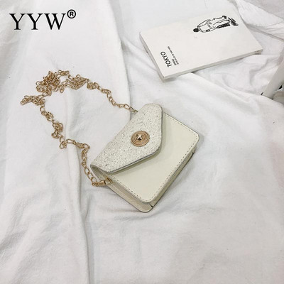 Мини дамска чанта за през рамо от изкуствена кожа Малки чанти за през рамо Висококачествена дамска чанта за момичета Ежедневни чанти Едноцветни водоустойчиви