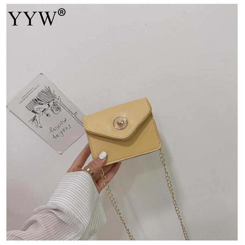 Мини дамска чанта за през рамо от изкуствена кожа Малки чанти за през рамо Висококачествена дамска чанта за момичета Ежедневни чанти Едноцветни водоустойчиви