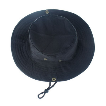 Ανδρικά καπέλα εξωτερικού χώρου Καπέλο ψαρέματος μονόχρωμο φαρδύ γείσο Anti-UV Καπέλα ηλίου παραλίας Γυναικεία καπέλο κουβά Καλοκαίρι φθινόπωρο για πεζοπορία Καπέλο κάμπινγκ