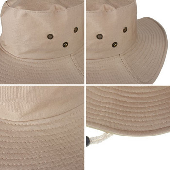 Ανδρικά καπέλα εξωτερικού χώρου Καπέλο ψαρέματος μονόχρωμο φαρδύ γείσο Anti-UV Καπέλα ηλίου παραλίας Γυναικεία καπέλο κουβά Καλοκαίρι φθινόπωρο για πεζοπορία Καπέλο κάμπινγκ