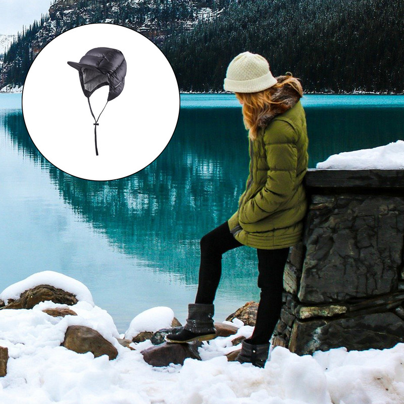 Tuulekindel Duck Down Peaked Caps Müts Suusa alla kõrvaklapiga mütsid Soojad ülikerged rattasõiduks Telkimiseks Suusatamiseks Jalgrattaks Mehed Naised Külma ilmaga