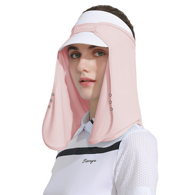 Sieviešu UV bloķējoša saules aizsardzība golfa kaklam, UV aizsardzība sejas šalle vasaras aktivitātēm brīvā dabā. Sejas bandana bez cepures