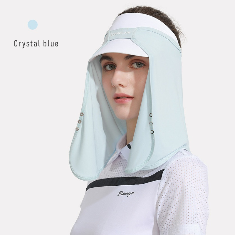 Sieviešu UV bloķējoša saules aizsardzība golfa kaklam, UV aizsardzība sejas šalle vasaras aktivitātēm brīvā dabā. Sejas bandana bez cepures