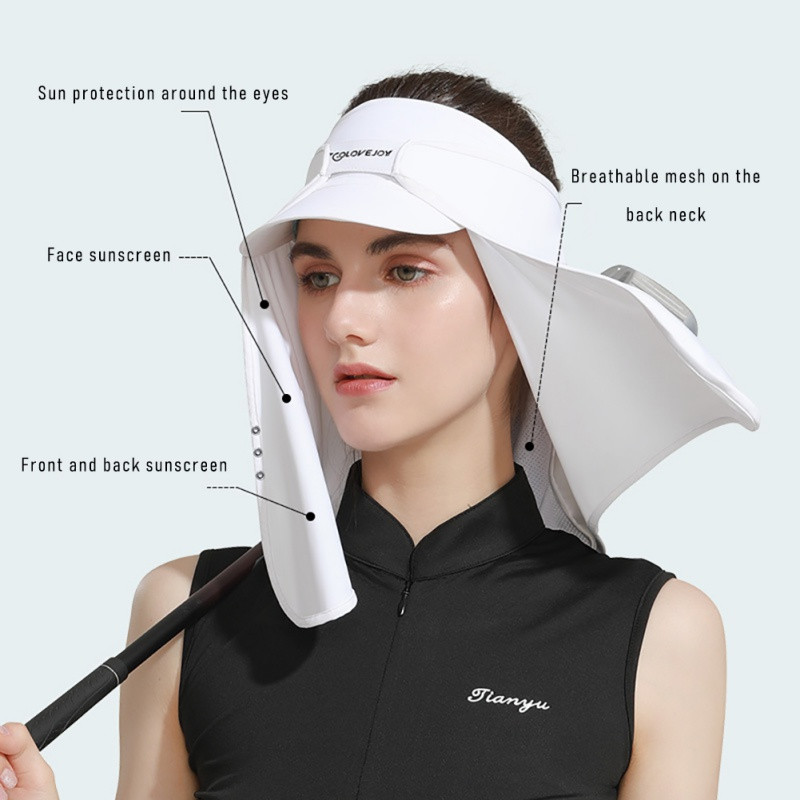 Sieviešu UV bloķējoša saules aizsardzība golfa kaklam, UV aizsardzība sejas šalle vasaras aktivitātēm brīvā dabā. Sejas bandana bez cepures