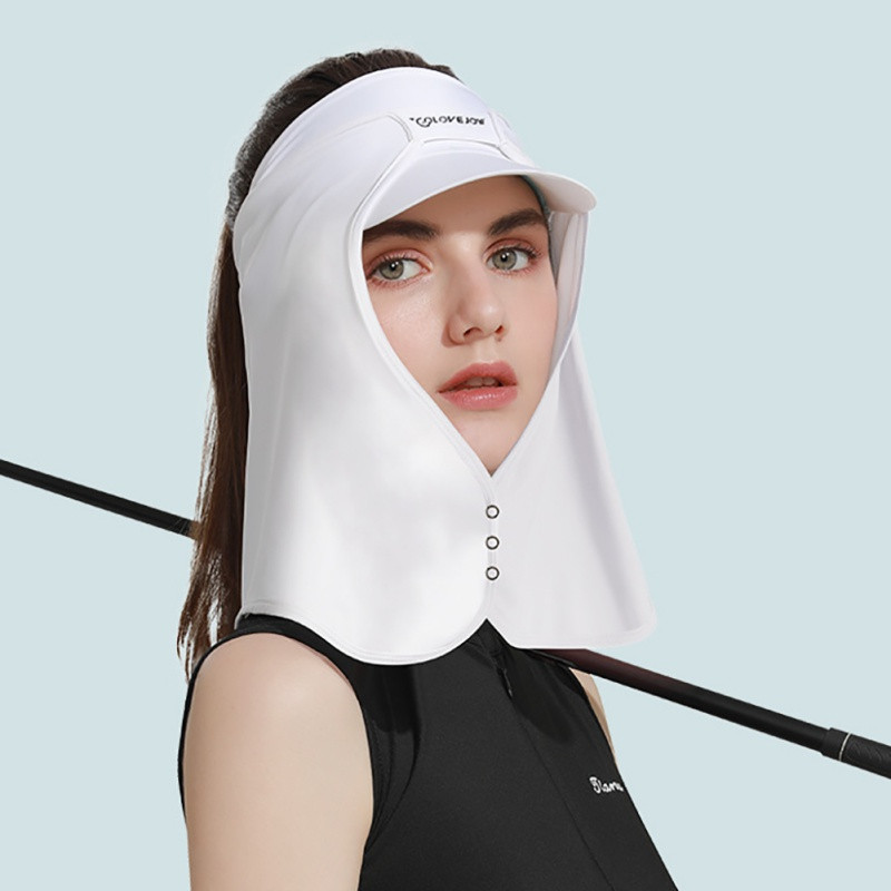 Sieviešu UV bloķējoša saules aizsardzība golfa kaklam, UV aizsardzība sejas šalle vasaras aktivitātēm brīvā dabā. Sejas bandana bez cepures