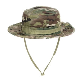 Камуфлажна шапка Boonie Tactical US Army Bucket Hats Military Multicam Panama Summer Cap Лов Туризъм Outdoor Camo Sun Caps Men