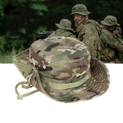 Καπέλα καμουφλάζ Boonie Tactical US Army Bucket Καπέλα Στρατιωτική Multicam Παναμάς Καλοκαιρινό καπέλο Κυνήγι Πεζοπορία υπαίθρια Camo Καπέλα ανδρών