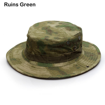 Kamufliažinė Boonie skrybėlė Taktinė JAV armijos kibiro kepurės Karinės daugiakamerės Panamos vasaros kepurė Medžioklė Žygiai Lauke Camo Kepurės nuo saulės Vyrai