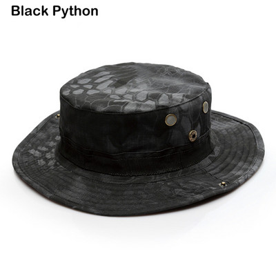 Kamufliažinė Boonie skrybėlė Taktinė JAV armijos kibiro kepurės Karinės daugiakamerės Panamos vasaros kepurė Medžioklė Žygiai Lauke Camo Kepurės nuo saulės Vyrai