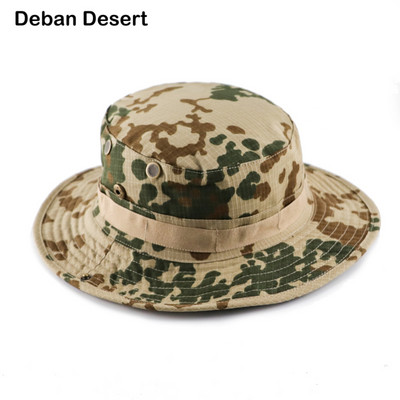 Kamufliažinė Boonie skrybėlė Taktinė JAV armijos kibiro kepurės Karinės daugiakamerės Panamos vasaros kepurė Medžioklė Žygiai Lauke Camo Kepurės nuo saulės Vyrai