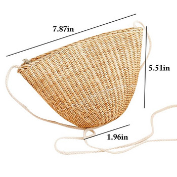 Лятна мода Диви ежедневни чанти Ретро ръчно изработена сламена чанта Творческа тъкана ратанова сламена преносима чанта през рамо за пътуване