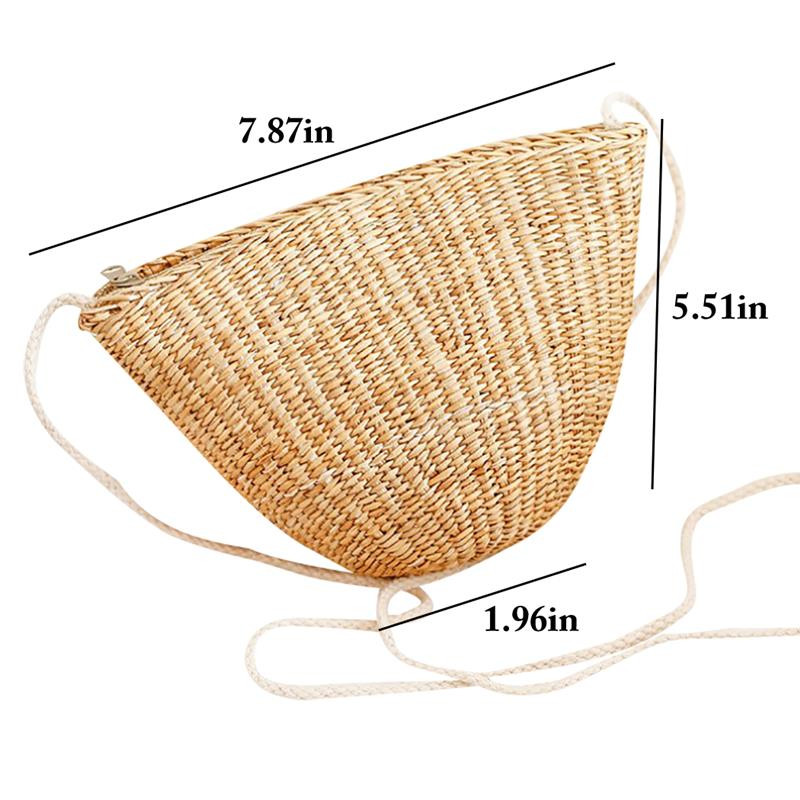 Suvemood Wild Casual Messenger kotid Retro käsitsi valmistatud õlgkott Loominguline kootud rotangist õlgedest kaasaskantav Crossbody kott reisimiseks