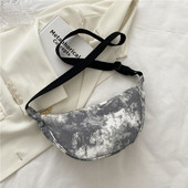 Γυναικεία νέα Fanny Pack Γυναικείες γραβάτες Dye Τσάντες ώμου Καμβάς μόδας Hobo Τσάντα Casual Γυναικεία Καθημερινή Ρετρό Τσάντα Messenger Τσάντα στήθους