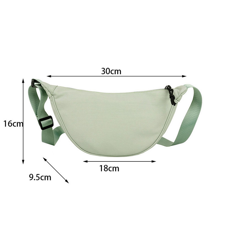 Naiste nailonist Sling Hobos kott, neutraalne, suure mahutavusega mood Street New õlakotid Crossbody Travel Messenger mitmekülgne rahakott